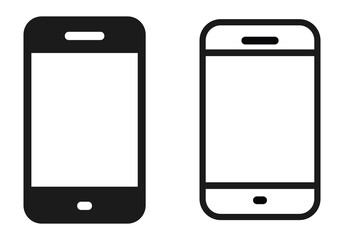 Smartphone Icons A Simple Black and White Illustration