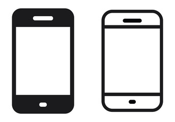 Smartphone Icons A Simple Black and White Illustration