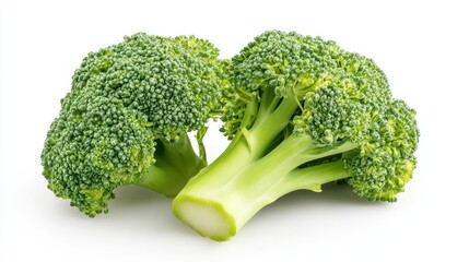 Fresh broccoli florets, isolated, healthy food, vegetable, diet