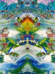 Abstract art background . Hand painting artwork on canvas .