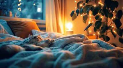 warm bedroom in winter