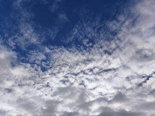 Blue sky and white clouds background