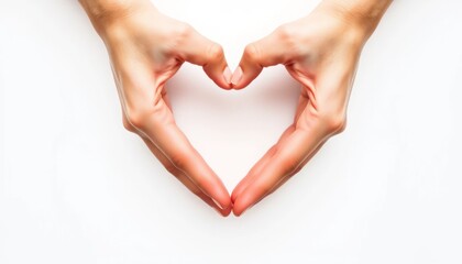 Fototapeta premium Hands forming a heart shape
