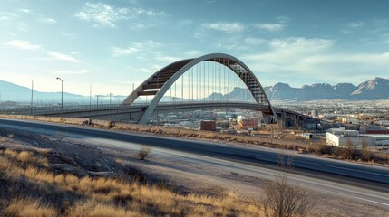 Puente Fronterizo Ciudad Juarez El Paso Texas Mexico USA
