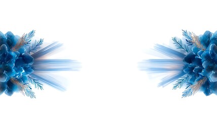 Abstract blue celestial forms design