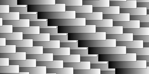 Abstract gray brick wall texture background design vector.