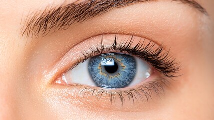 Fototapeta premium Close-up of a blue eye (1)