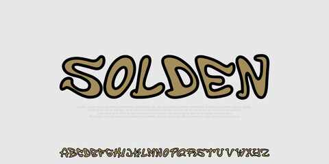 Original handwritten custom font, typeface vector ,typography poster psychedelic ,Surfing font collection, artwork design for fashion,sport, urban,movie,film,and brand. Illustration