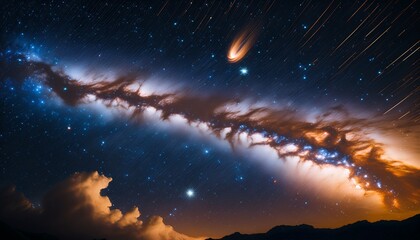 Naklejka premium night sky with stars
