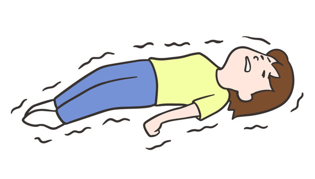 強直性痙攣の女性