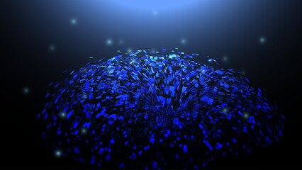 Digital sphere. Abstract Tech Background. 3d Glowing Globe. Protect Magic Circle. Waves Technology. Creative Network Vector Ball. Aura Deformation. Graphic Futuristic Round Protection. Halo Effect