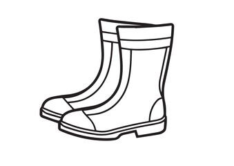 Rain Boots silhouette vector