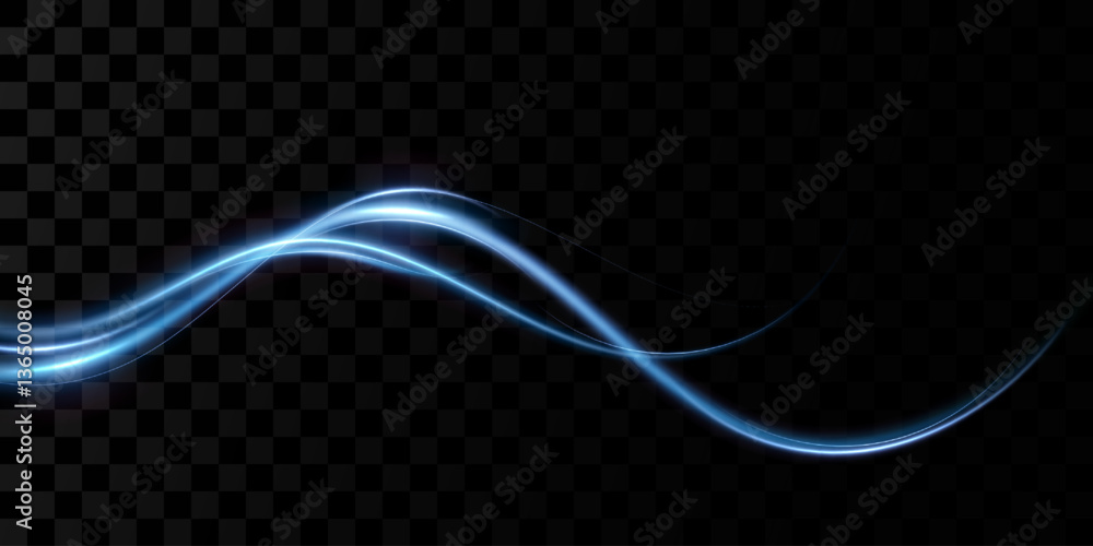 Wall mural abstract lines.neon lines of speed and fast wind. effect of moving at the speed of light. blue glow 