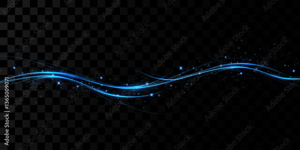 Wall mural abstract lines.neon lines of speed and fast wind. effect of moving at the speed of light. blue glow 