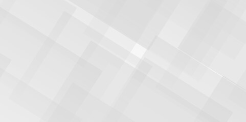 Vector white and gray overlap triangle geometric technology pattern. minimal rectangle arranged white lines transparent web square background layers. overlap web presentation design.