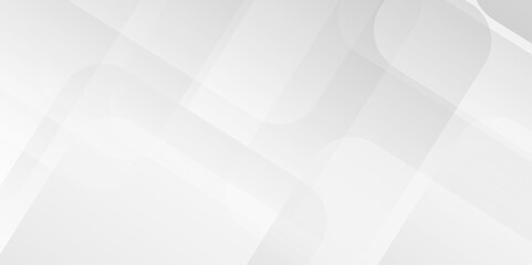 Obraz premium Vector white and gray overlap triangle geometric technology pattern. minimal rectangle arranged white lines transparent web square background layers. overlap web presentation design. 
