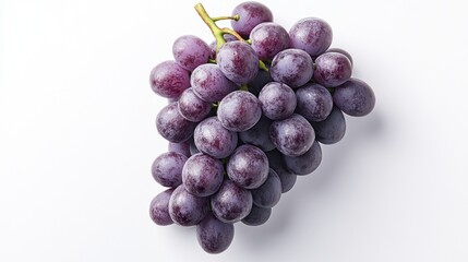 Fresh purple grapes, close up studio shot, food photography, use for health/diet imagery