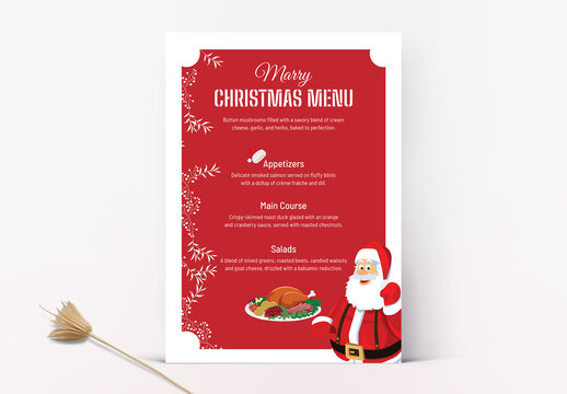 Christmas Menu Layout Template