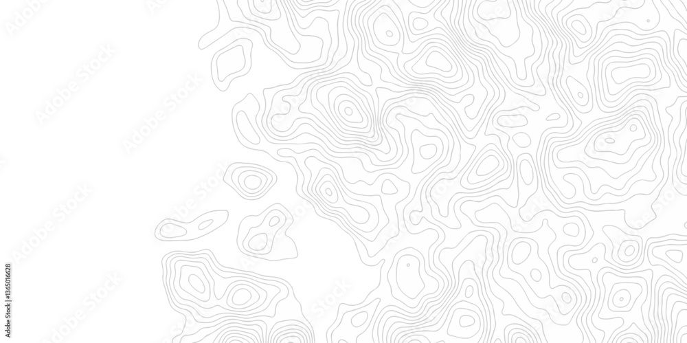 Poster abstract topo contour map on white background, topographic contour lines. seamless pattern with line