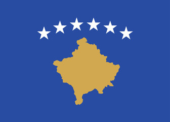 Kosova Flag Vector Clipart Illustration – High-Quality, Scalable Design for Graphic Projects, Web, Print, and More