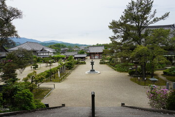 Scenery of the grounds of an old Japanese temple