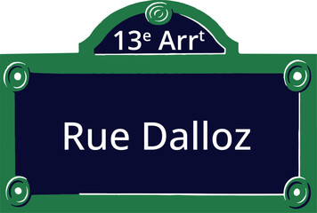 13e Arrt, Elegant Parisian Street Sign