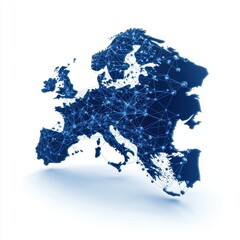 Obraz premium Abstract digital map of Europe with network connections