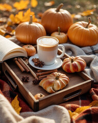 8K Ultra-Realistic Cozy Autumn Picnic with Warm Apple Cider & Cinnamon Rolls