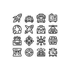 Flat Set of Education Icons for Web and Business Design