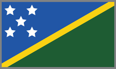 Solomon Islands flag background vector ,Solomon Islands Flag Design Vector illustration.