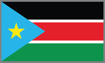 South Sudan flag background vector ,South Sudan Flag Design Vector illustration.