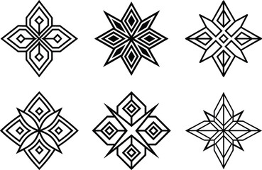 Futuristic Decorative Ornament Vector Art Illustration