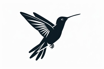 Fototapeta premium Hummingbird icon animal flying.