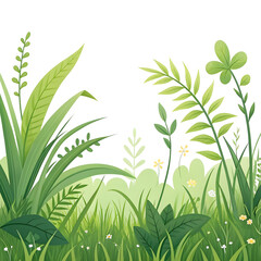 Fototapeta premium green grass vector illustration 