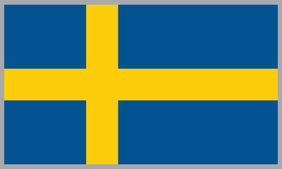 Sweden flag background vector ,Sweden Flag Design Vector illustration.