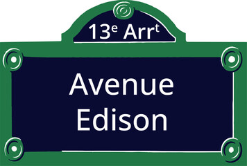 Obraz premium 13e Arrt, Elegant Parisian Street Sign