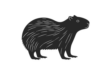 Capybara silhouette vector illustration
