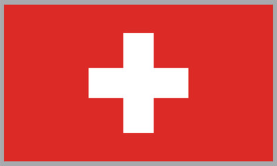 Obraz premium Switzerland flag background vector ,Switzerland Flag Design Vector illustration.