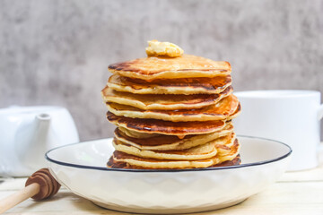 stack of pancakes on a plate