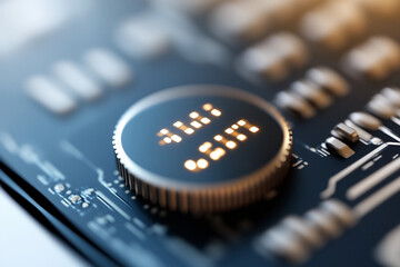 Exploring the intricate details of a tech digital background with an emphasis on circuitry and data visualization