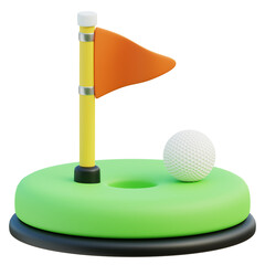 Miniature Golf Course Model 3D Illustration