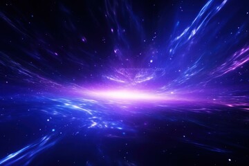 Obraz premium Abstract background in blue and purple neon universe light backgrounds.