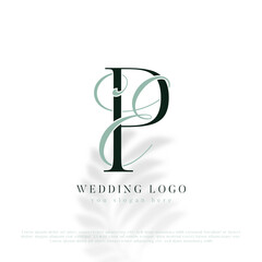 Initial EP Wedding Monogram Logo Design
