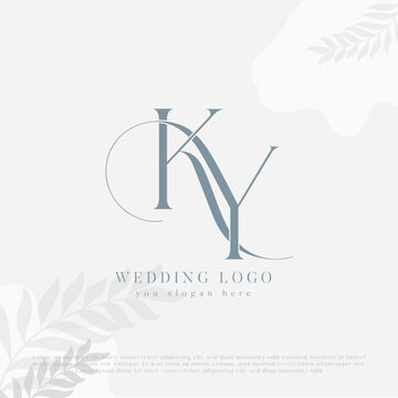 Alphabet Letters Initials Monogram Logo KY, YK