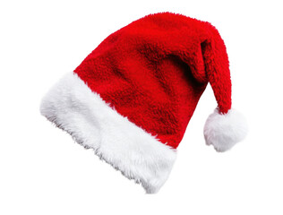 A red Santa hat isolated on a white background, png