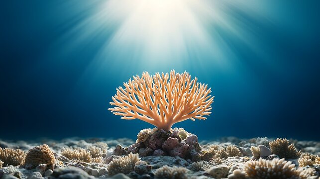 Coral reef underwater scene
