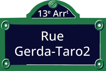 13e Arrt, Elegant Parisian Street Sign