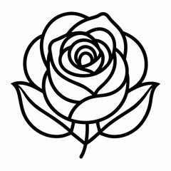 tulip icon on white background 