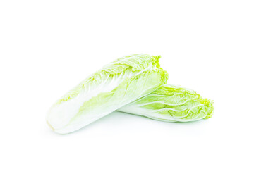 Fresh chinese cabbage isolated on white background, Green chinese cabbage