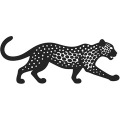 Leopard silhouette vector illustration